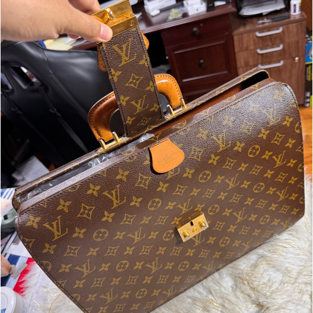 Louis vuitton Serviette Fermoir Briefcase business Bag Monogram - Picture 6 of 15